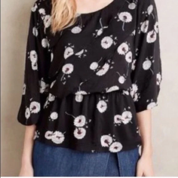 Anthropologie Deletta wished blooms dandelion top - Picture 2 of 7